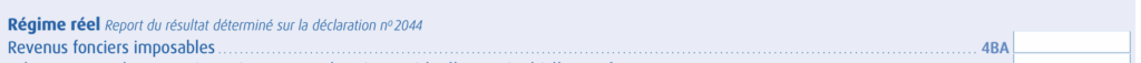 Aide à la déclaration 2042 - case 4BA revenus fonciers imposables