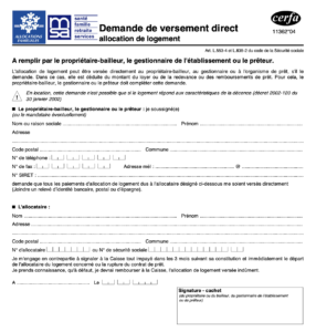 pdf demande de versement direct caf
